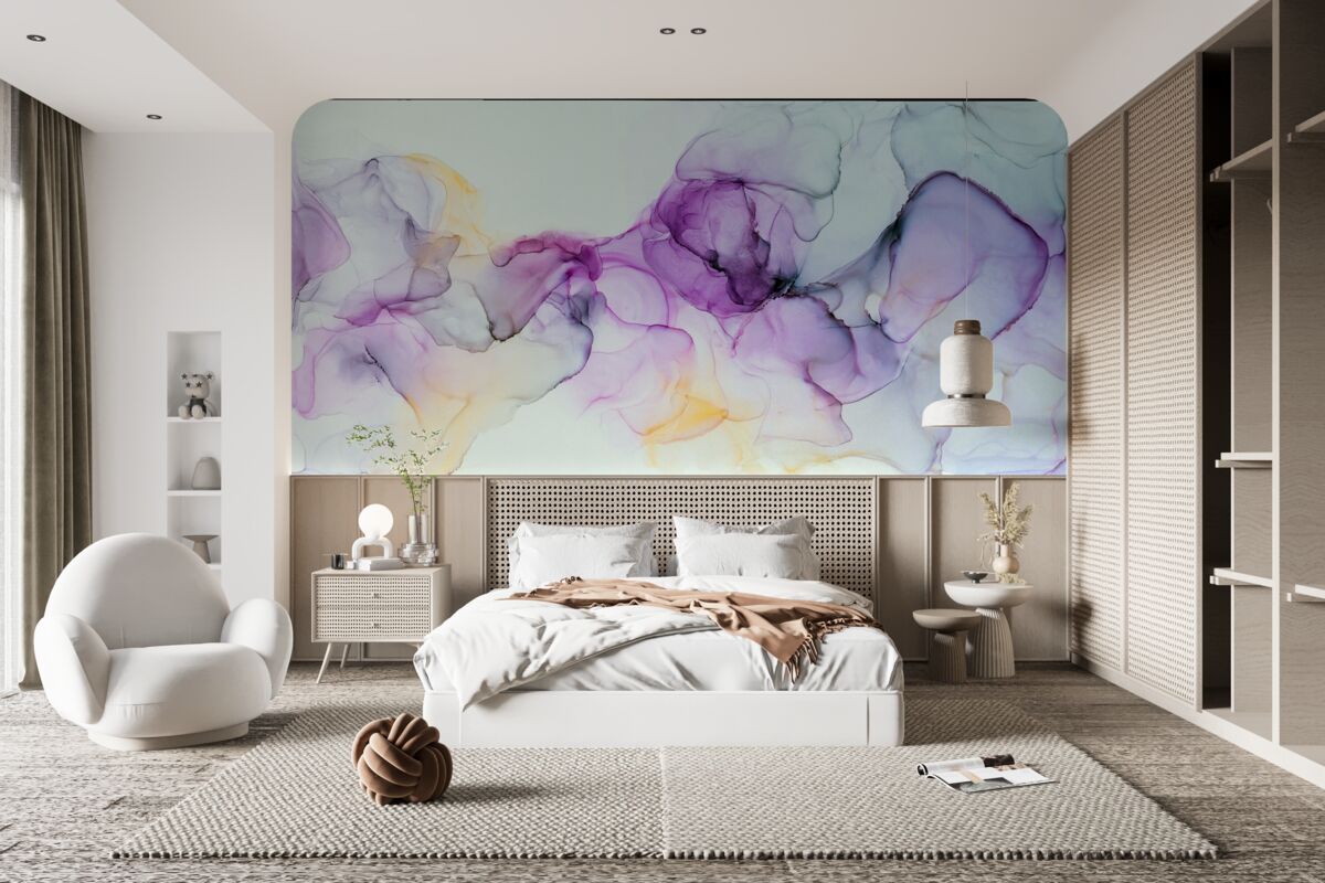 Papier peint taches de peinture aquarelle