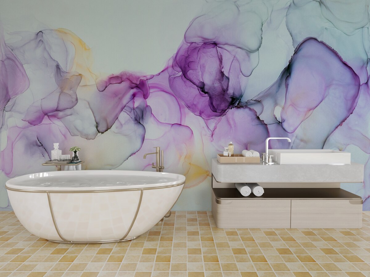 Papier peint taches de peinture aquarelle