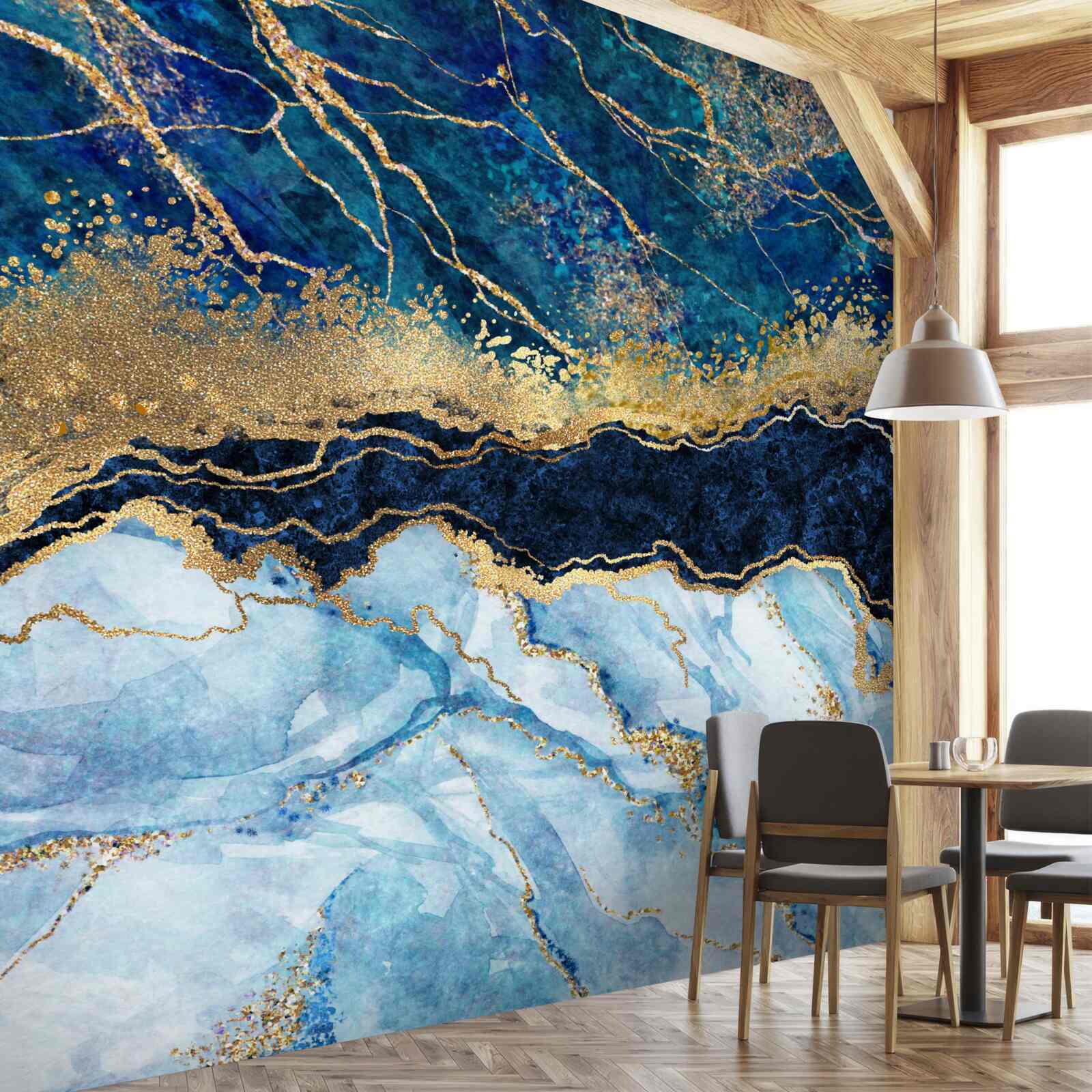 Papier peint fond de marbre bleu