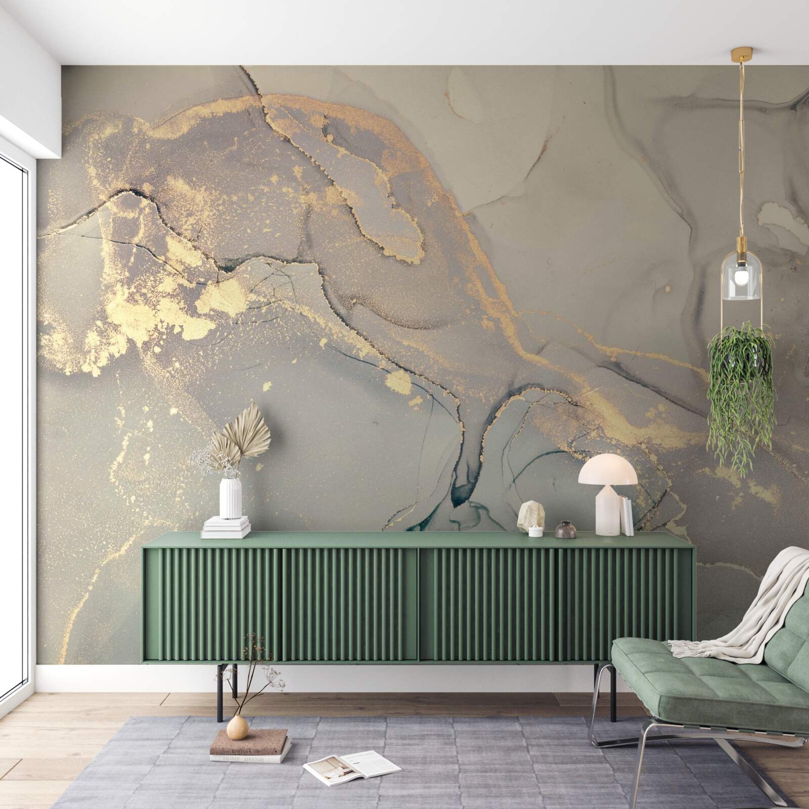 Papier peint fluide artistique à base d'encre