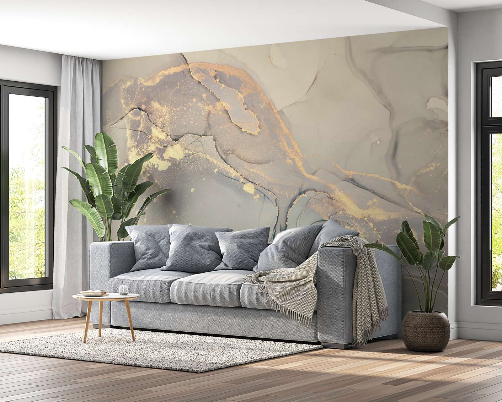 Papier peint fluide artistique à base d'encre