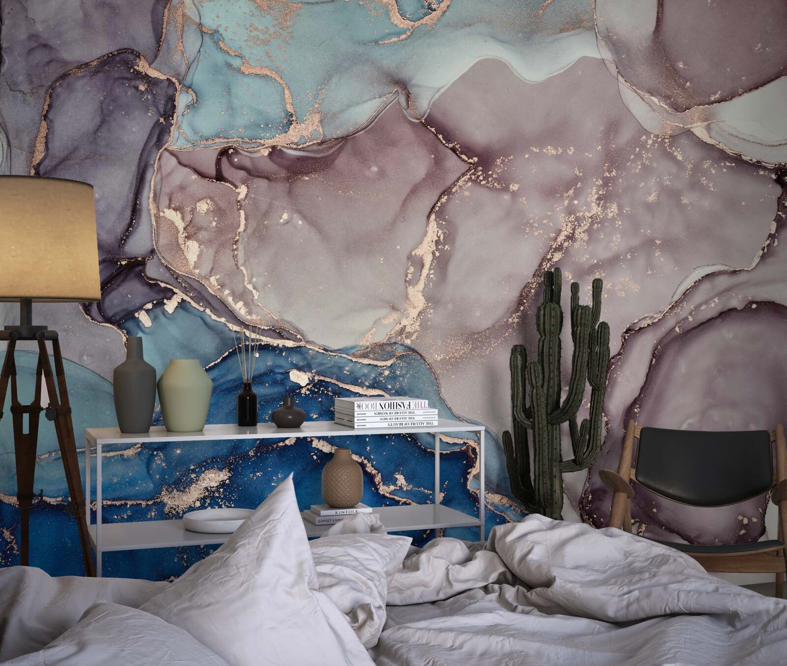 Papier peint fond de marbre aquarelle