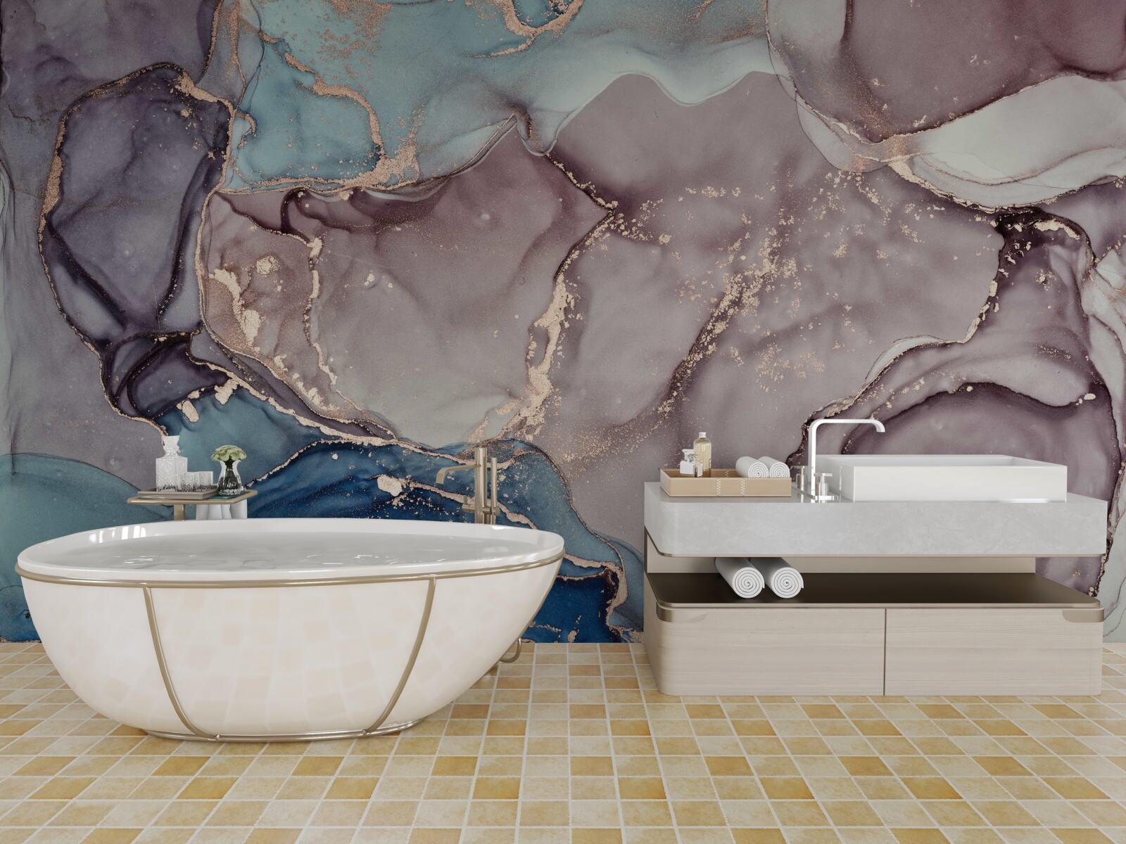 Papier peint fond de marbre aquarelle