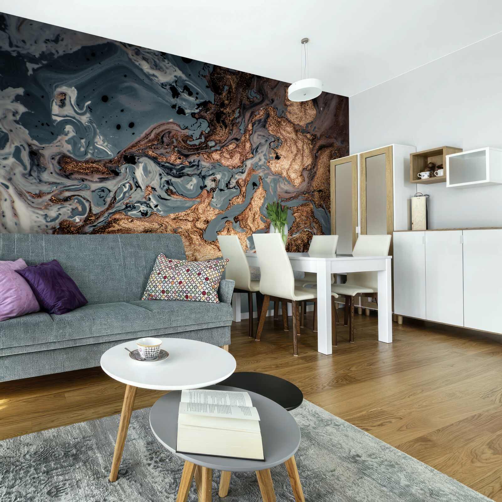 Papier peint élixir d'or condensé