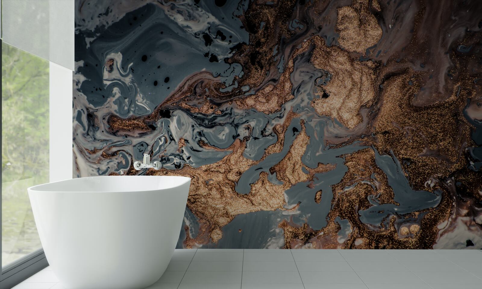 Papier peint élixir d'or condensé