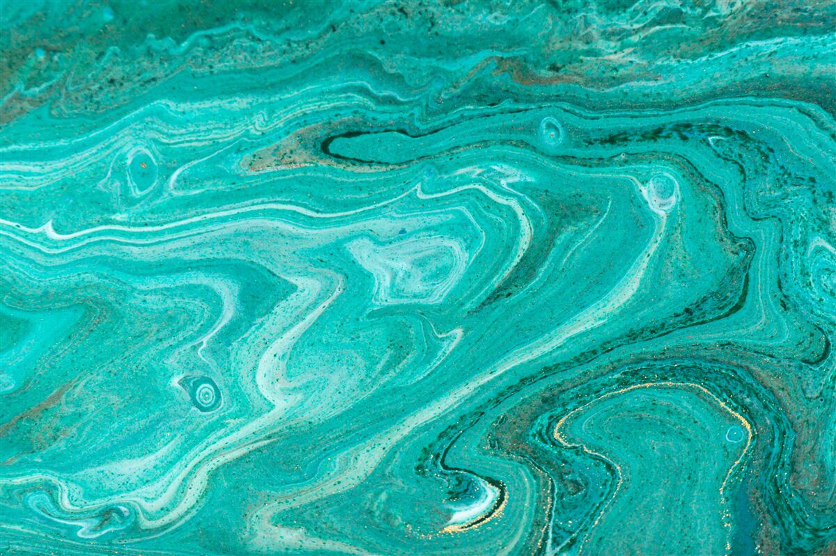 Papier peint marbre dans les tons vert clair