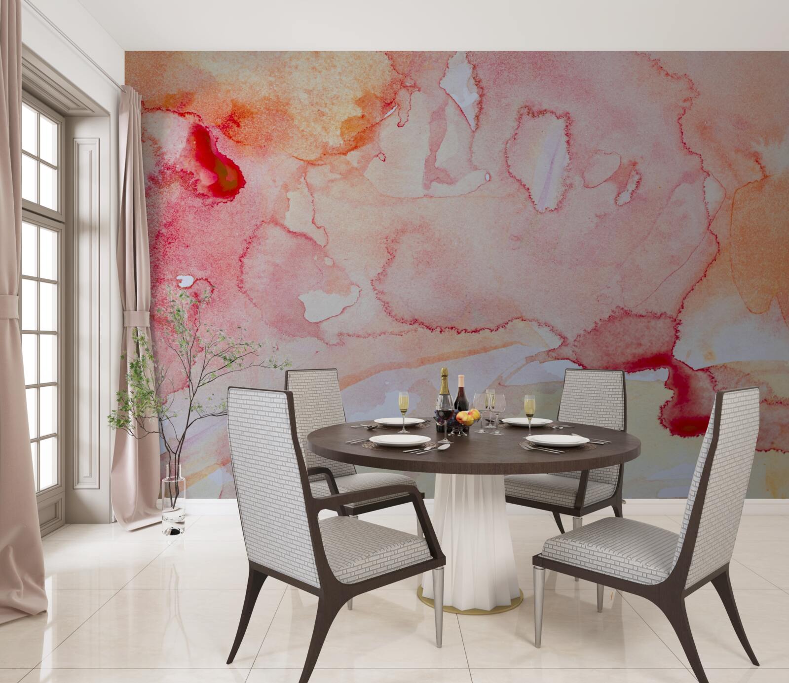 Papier peint fond de lit aquarelle