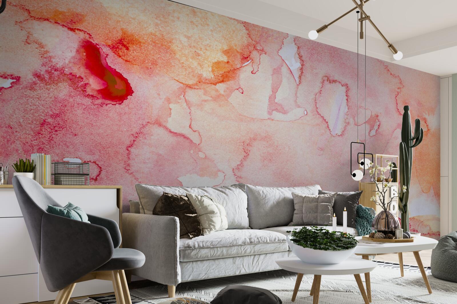 Papier peint fond de lit aquarelle