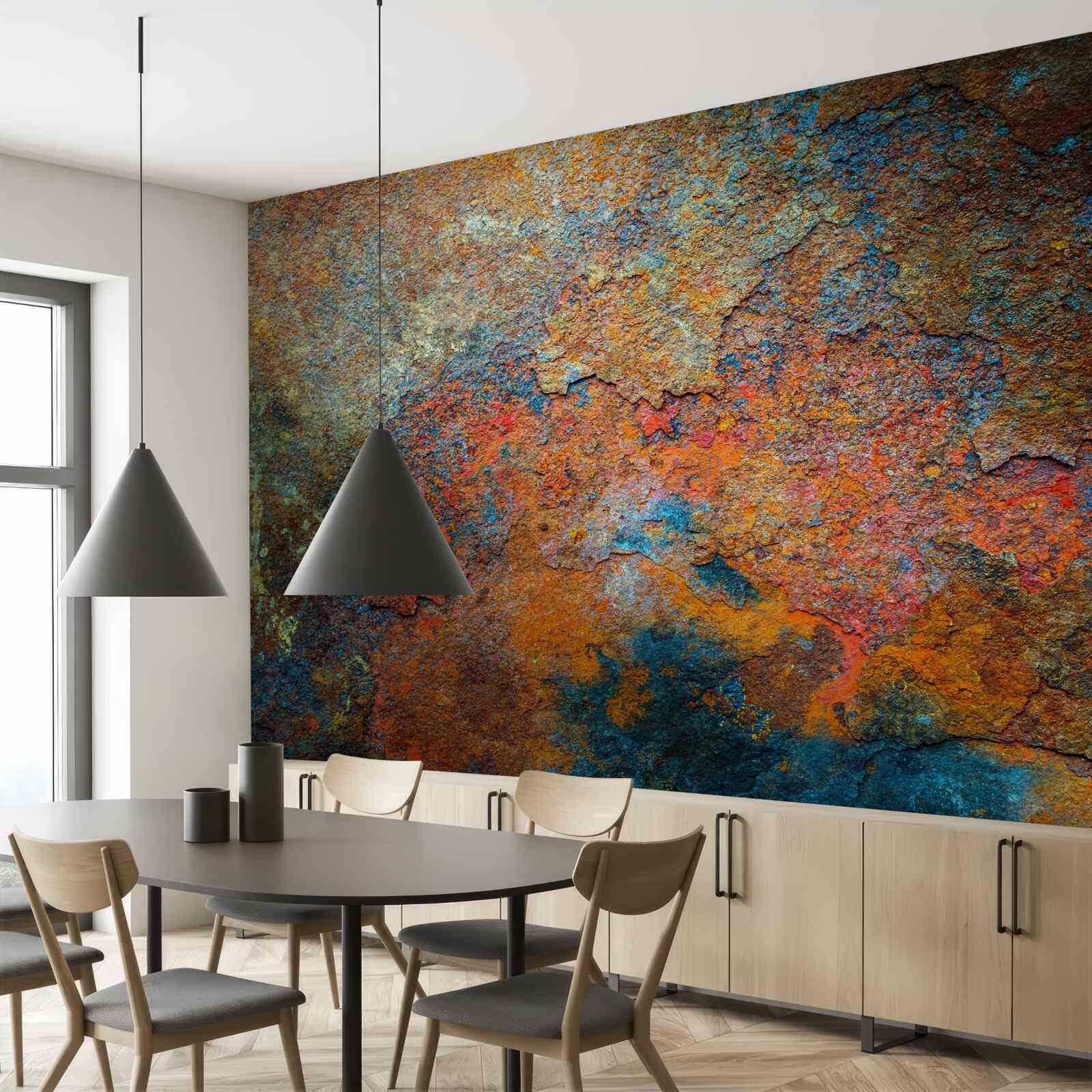 Papier peint couleur et structure de la rouille