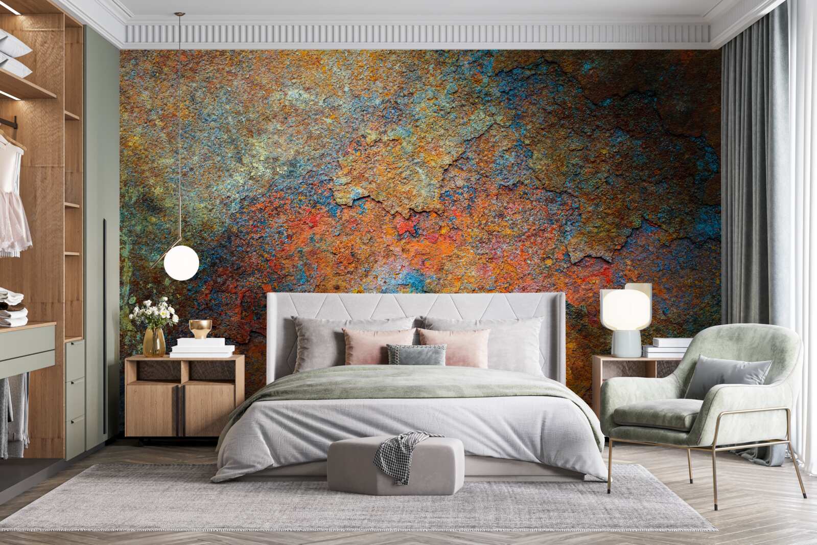 Papier peint couleur et structure de la rouille