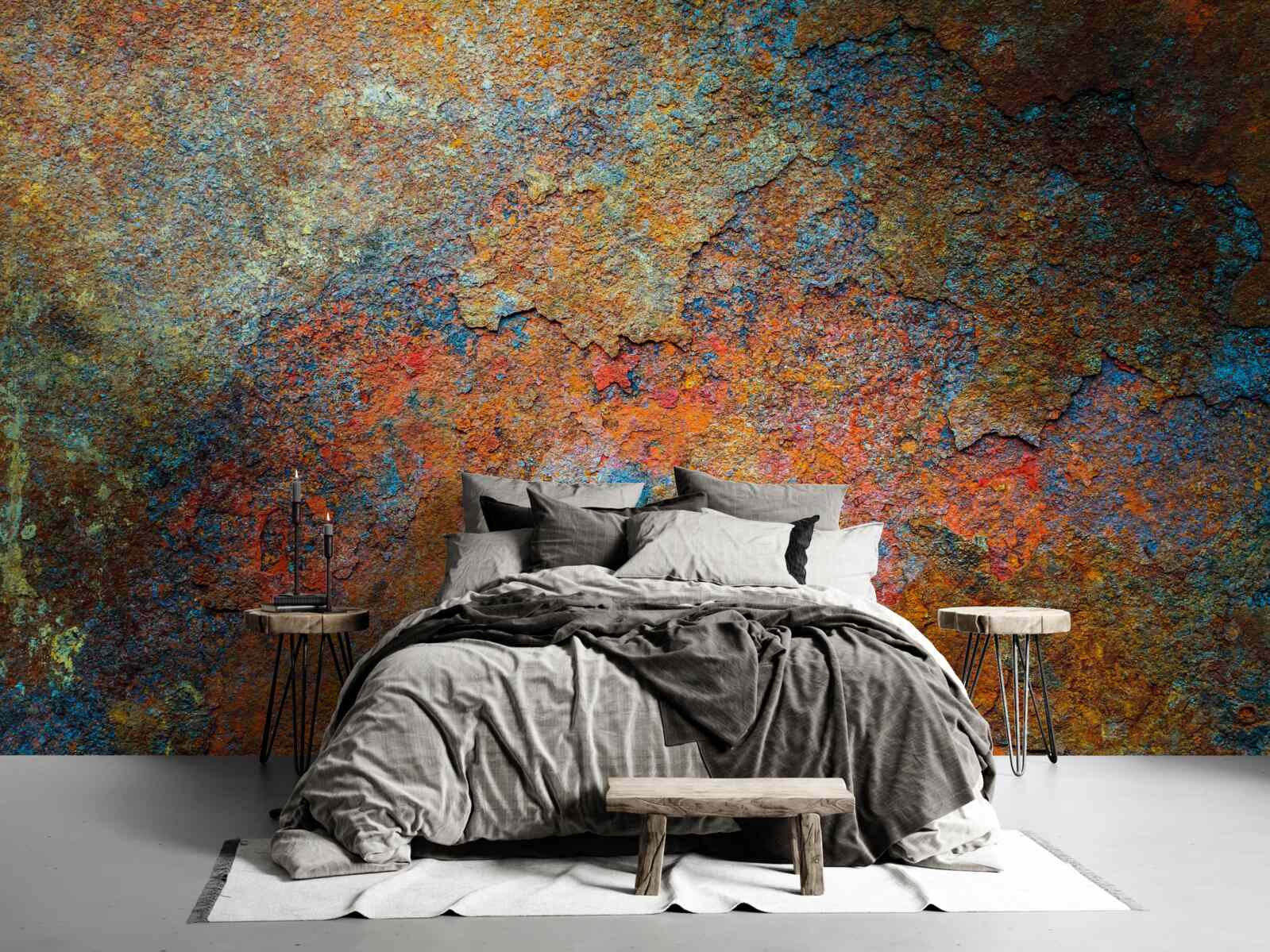 Papier peint couleur et structure de la rouille