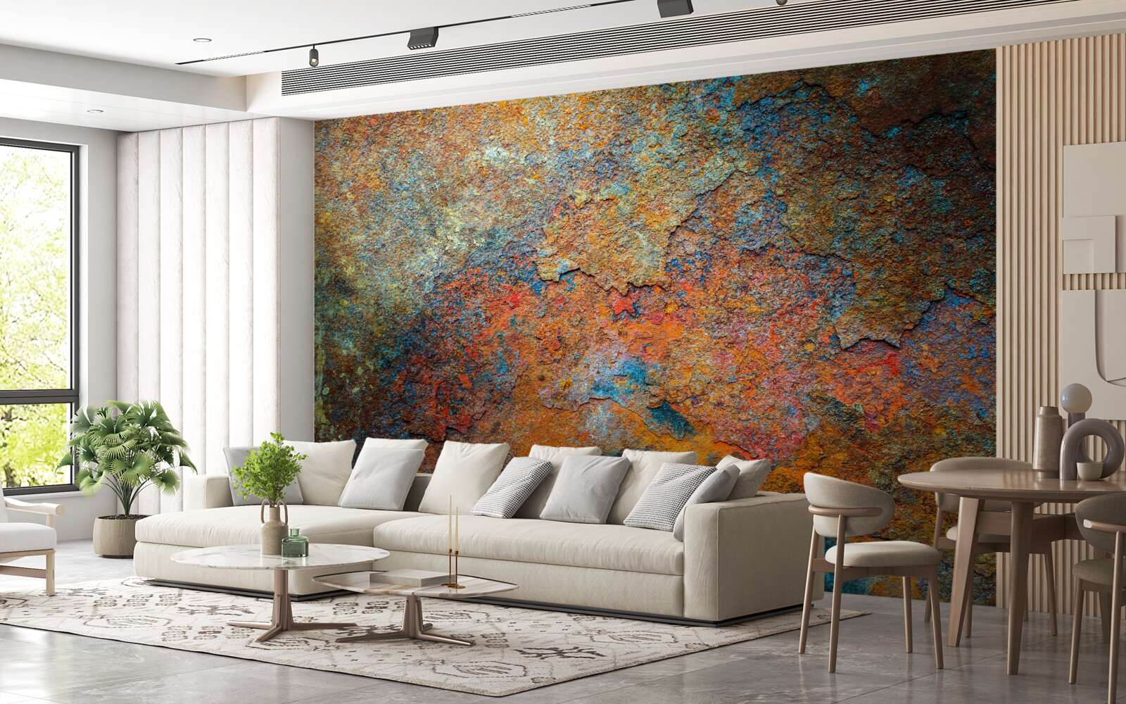 Papier peint couleur et structure de la rouille