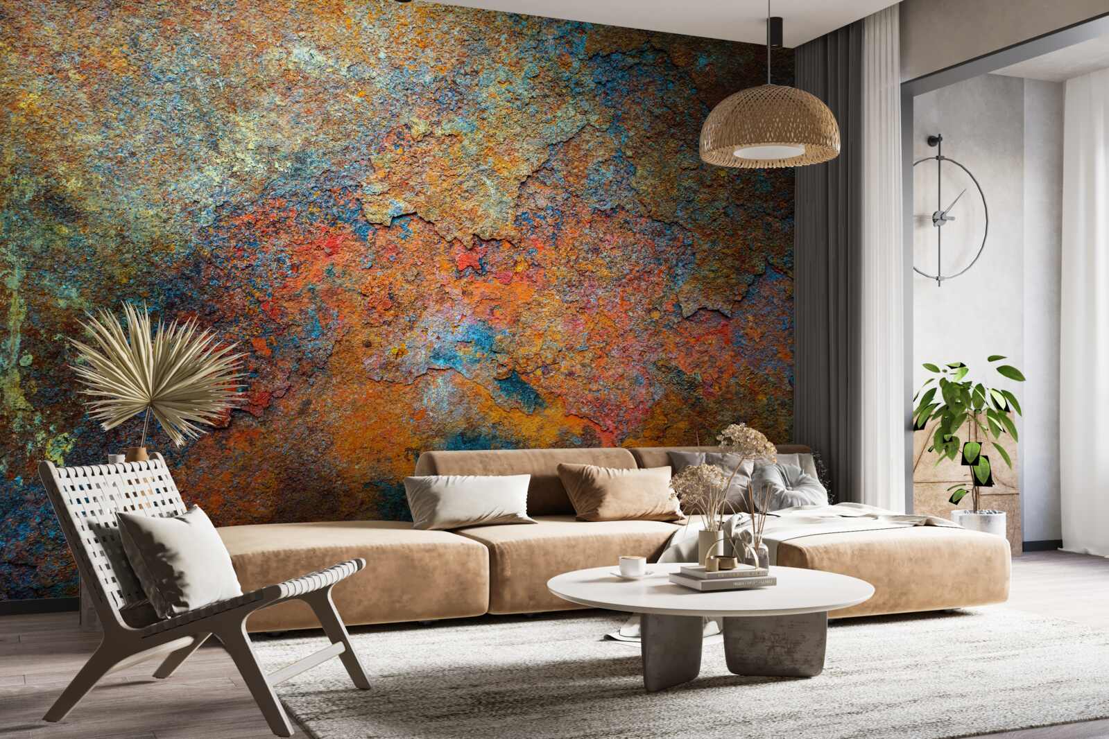 Papier peint couleur et structure de la rouille