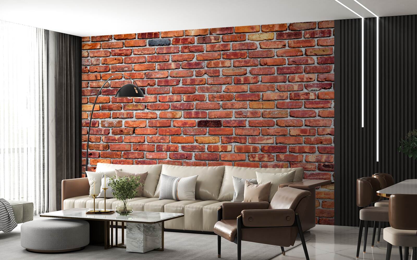 Papier peint Mur de briques anciennes