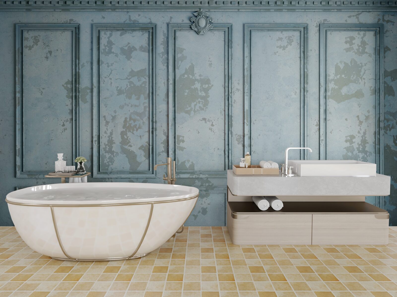 Papier peint les cadres comprennent un vieux mur