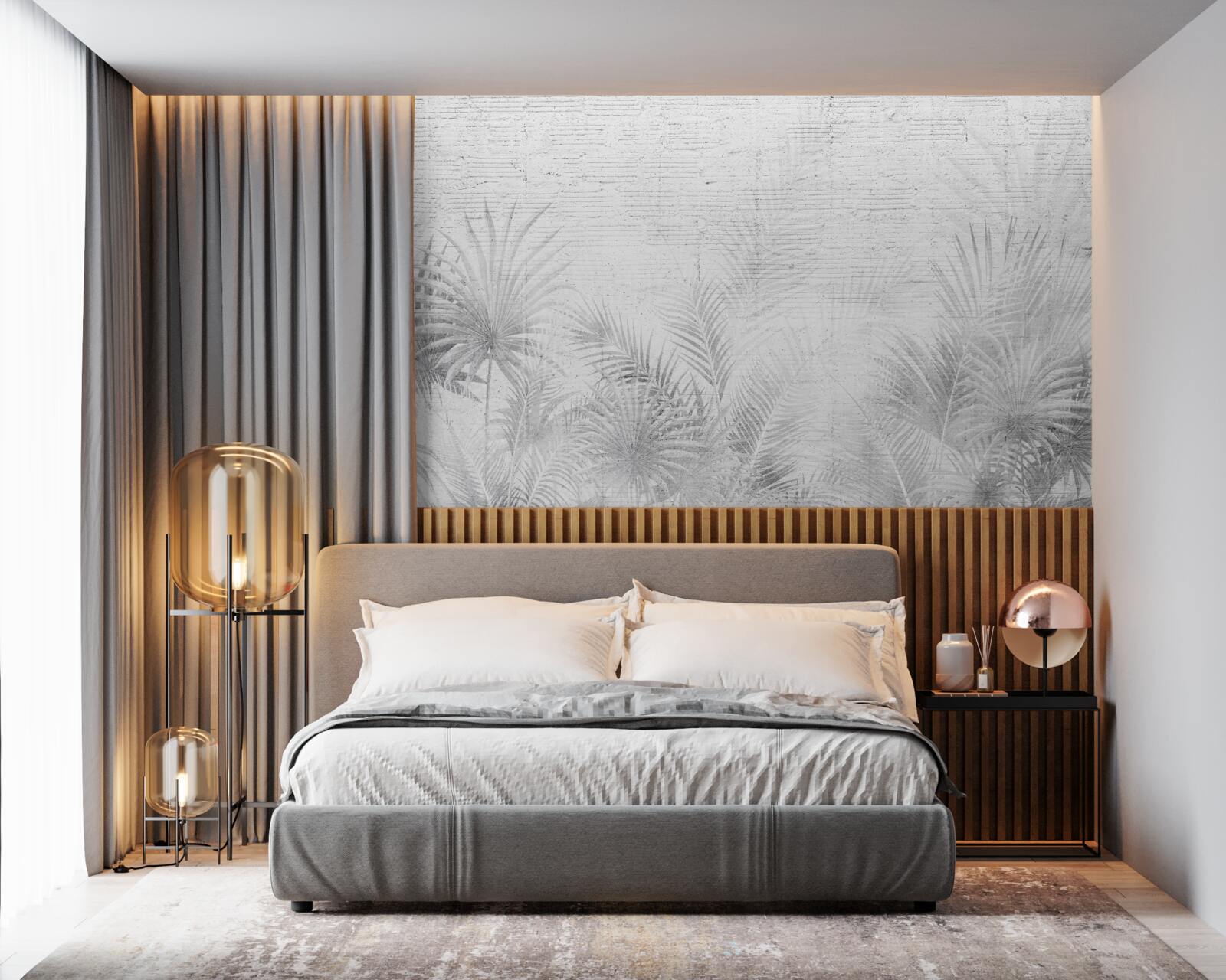 Papier peint brume matinale dans une forêt tropicale