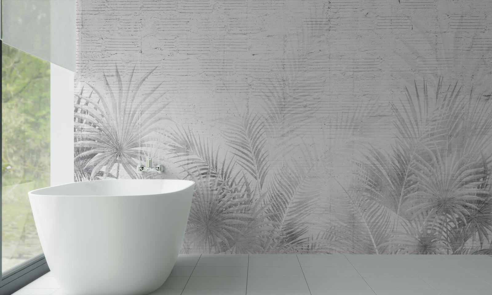 Papier peint brume matinale dans une forêt tropicale