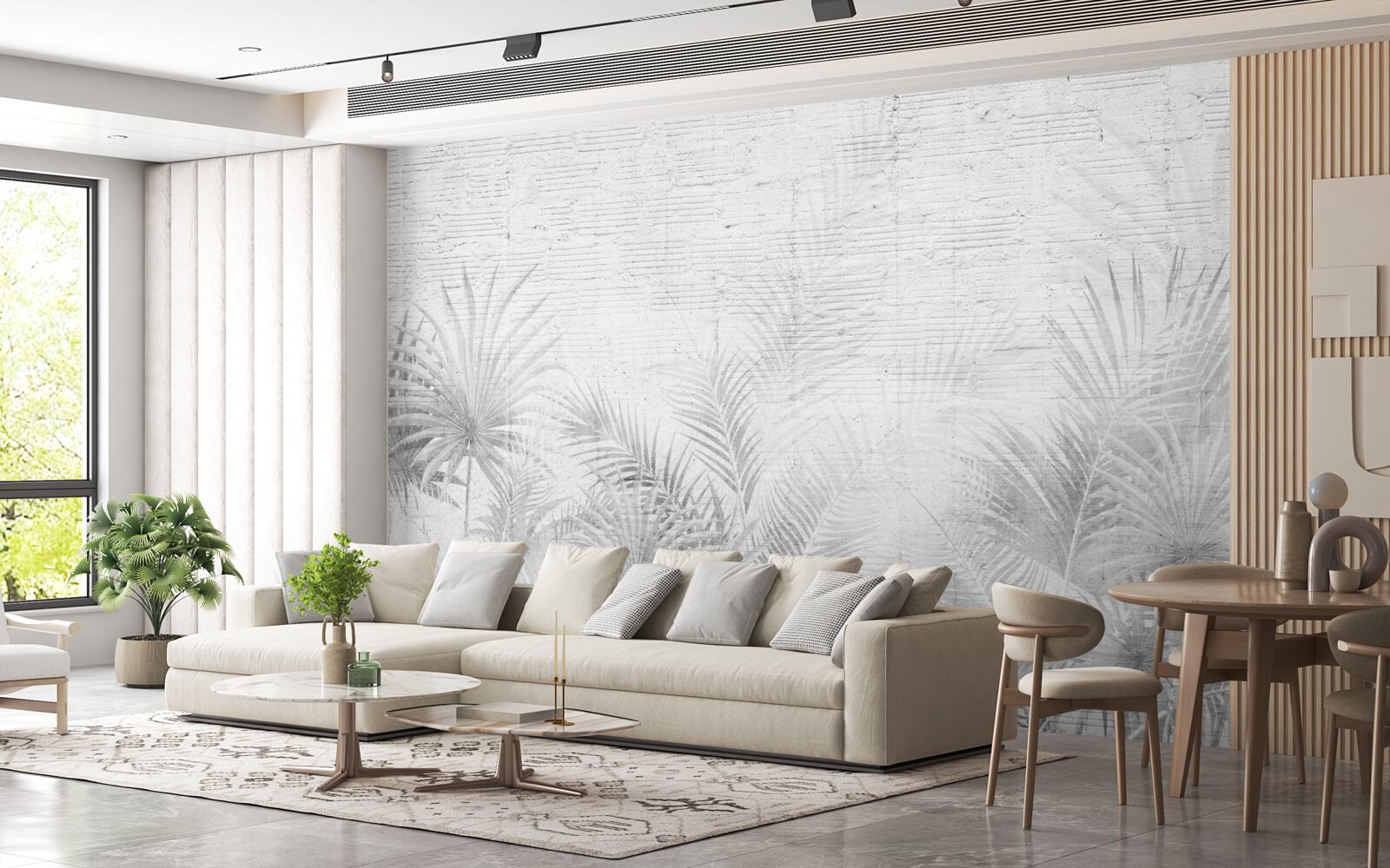 Papier peint brume matinale dans une forêt tropicale