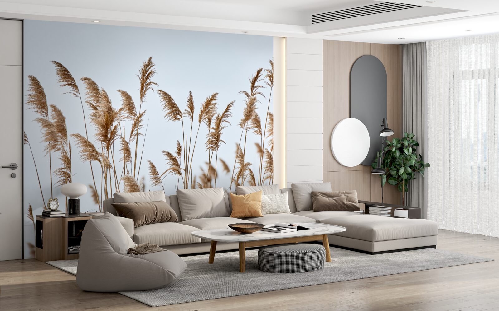 Papier peint épis de blé tendus vers le ciel