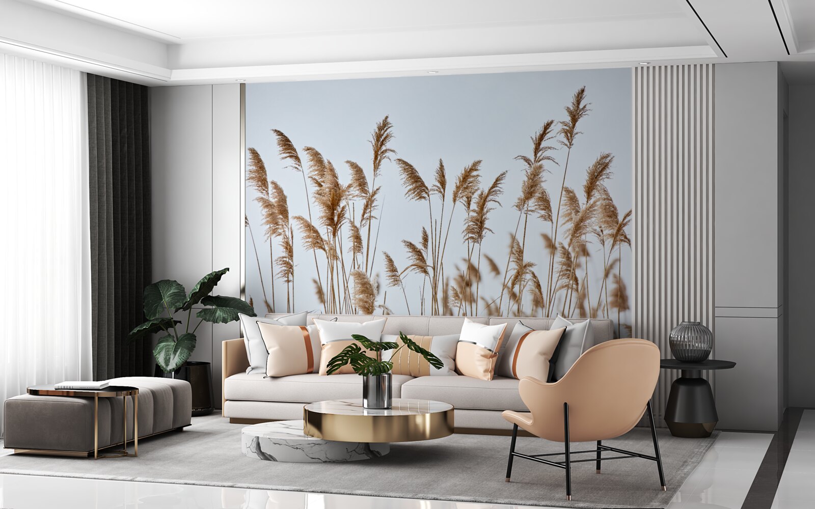 Papier peint épis de blé tendus vers le ciel