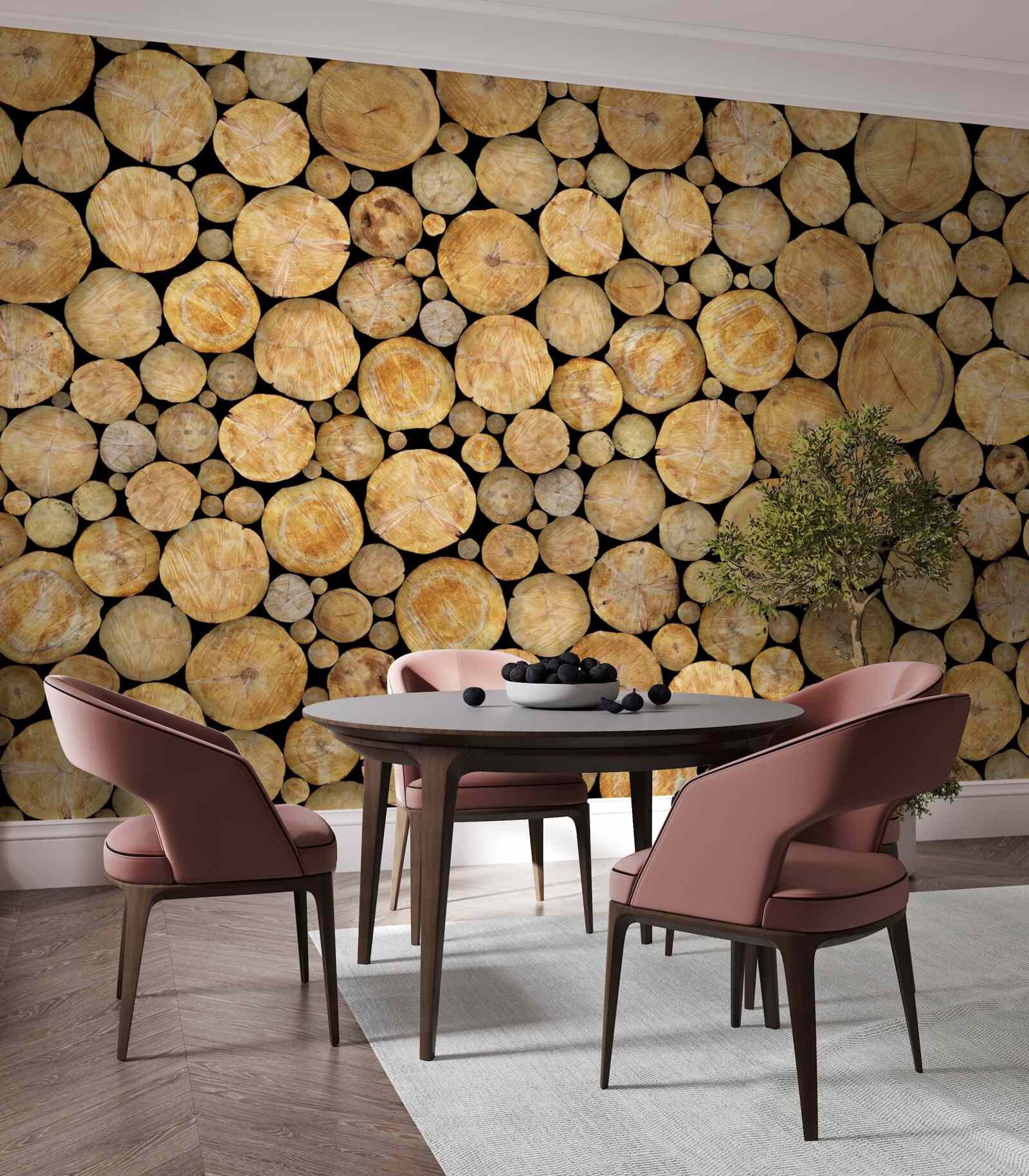 Papier peint un nombre important d'arbres ont été abattus