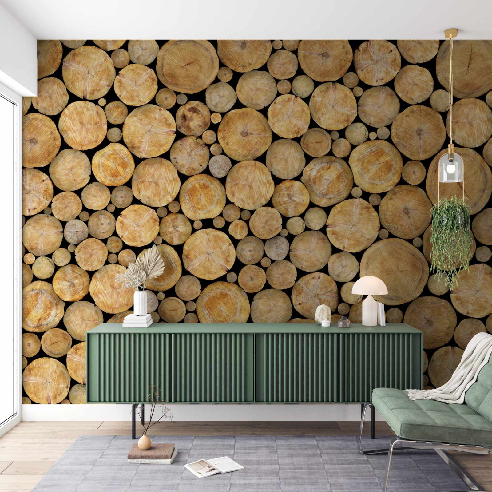 Papier peint un nombre important d'arbres ont été abattus