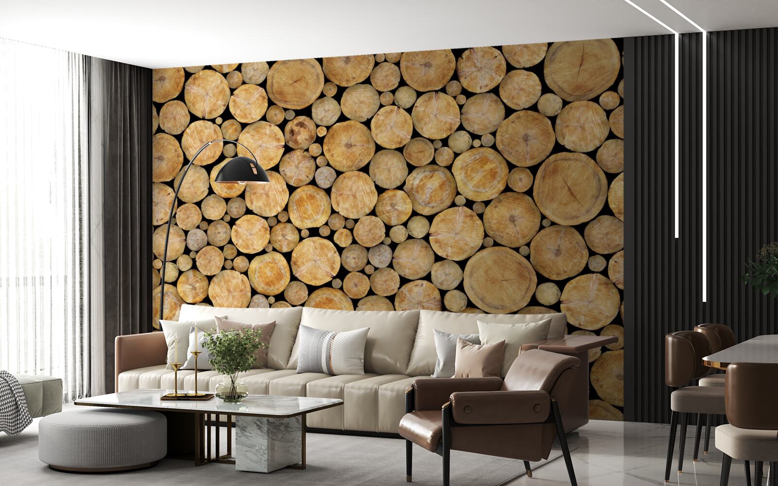 Papier peint un nombre important d'arbres ont été abattus