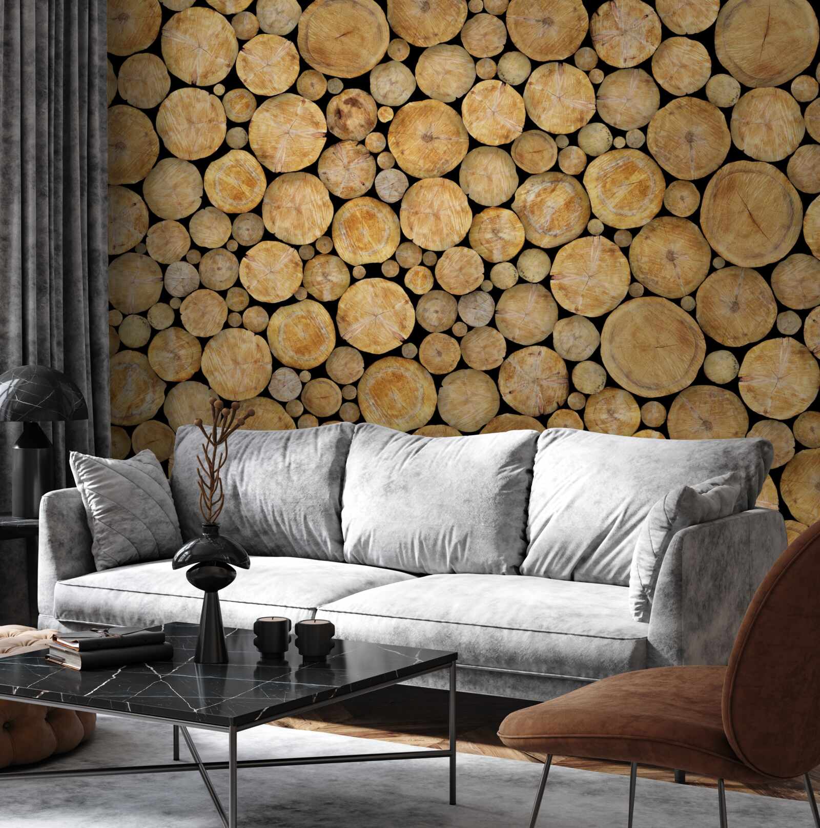 Papier peint un nombre important d'arbres ont été abattus