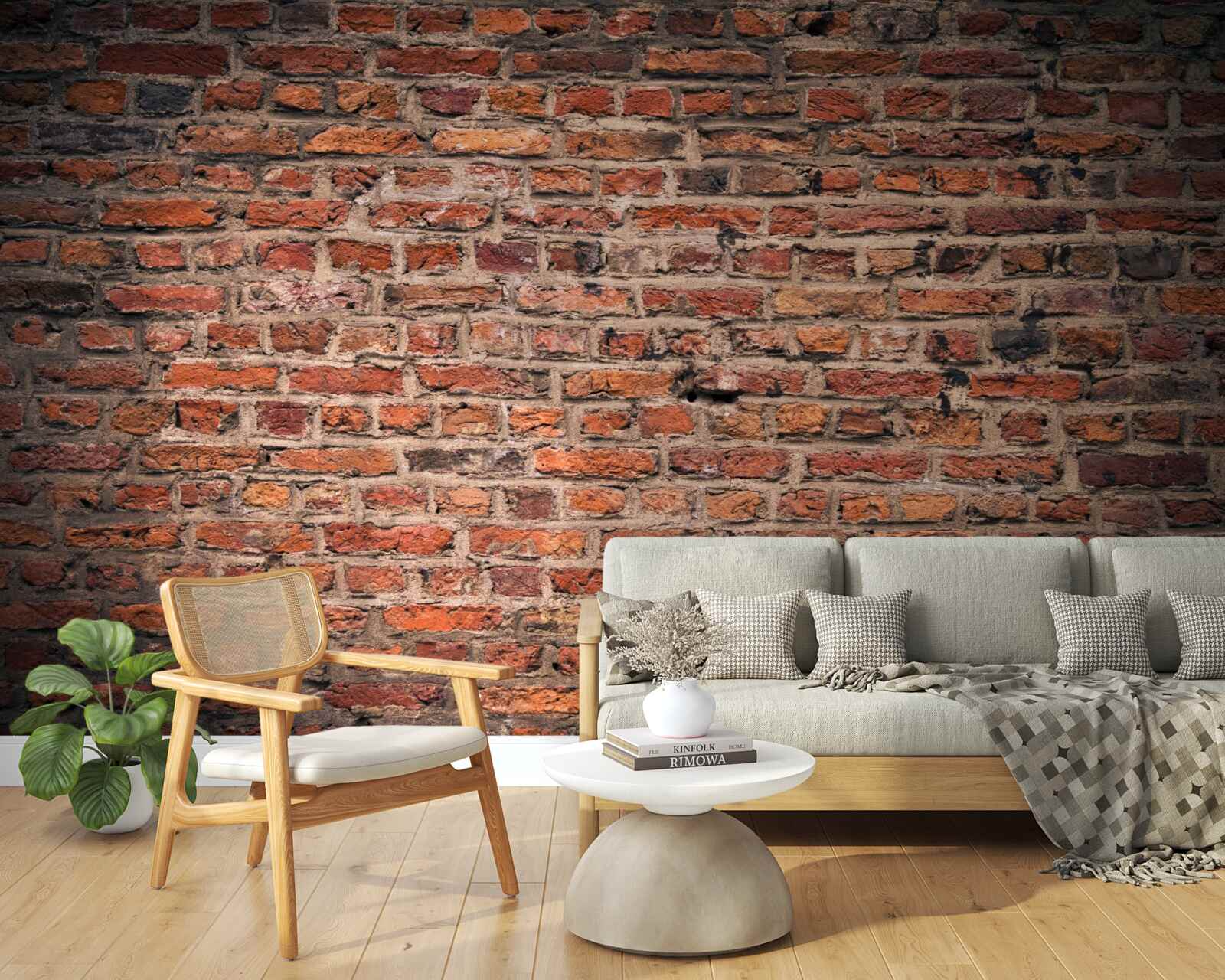 Papier peint Mur de briques rouges de l'ancien bâtiment
