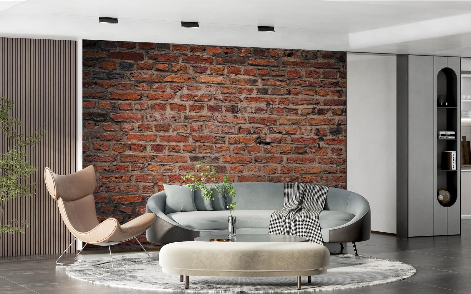 Papier peint Mur de briques rouges de l'ancien bâtiment