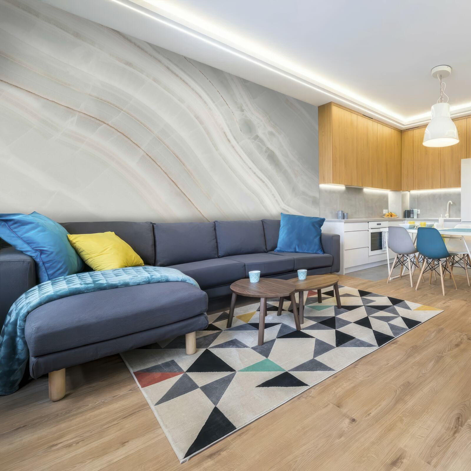 Papier peint gris mince beige