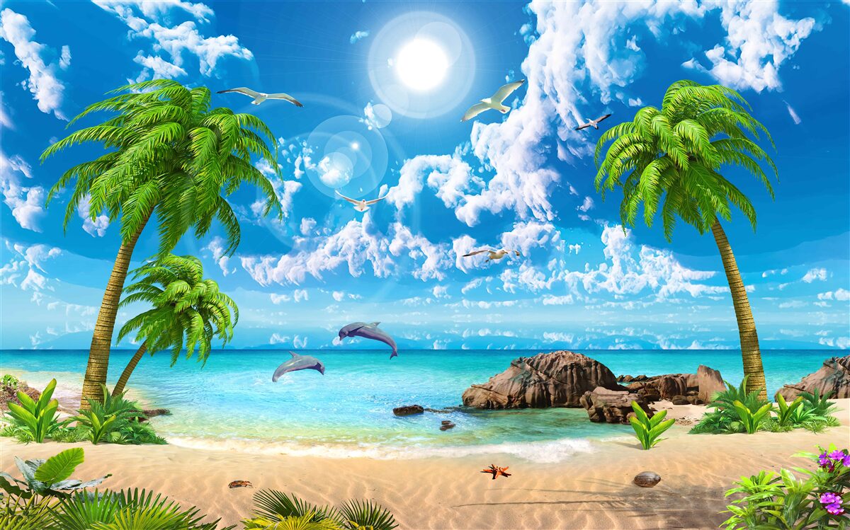 Papier peint nature de la côte tropicale