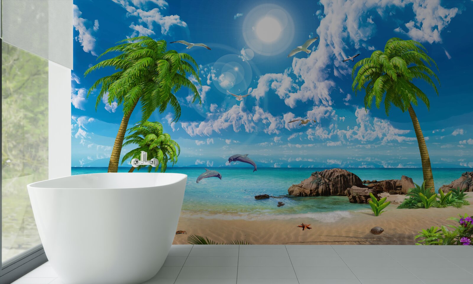 Papier peint nature de la côte tropicale