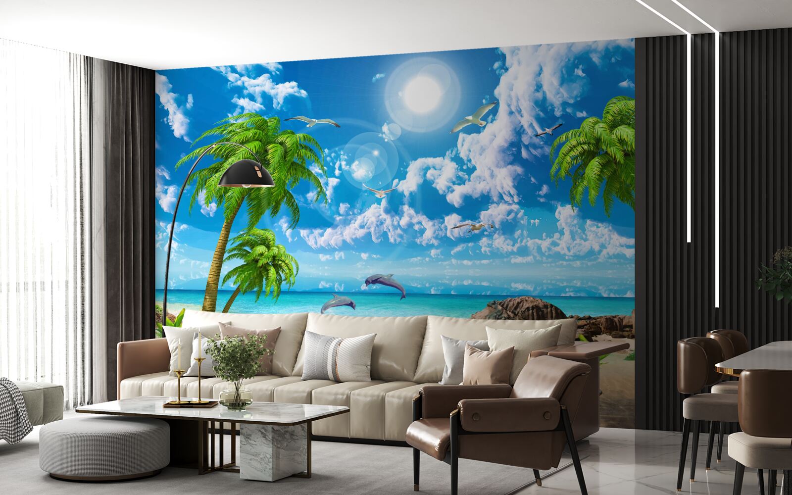 Papier peint nature de la côte tropicale