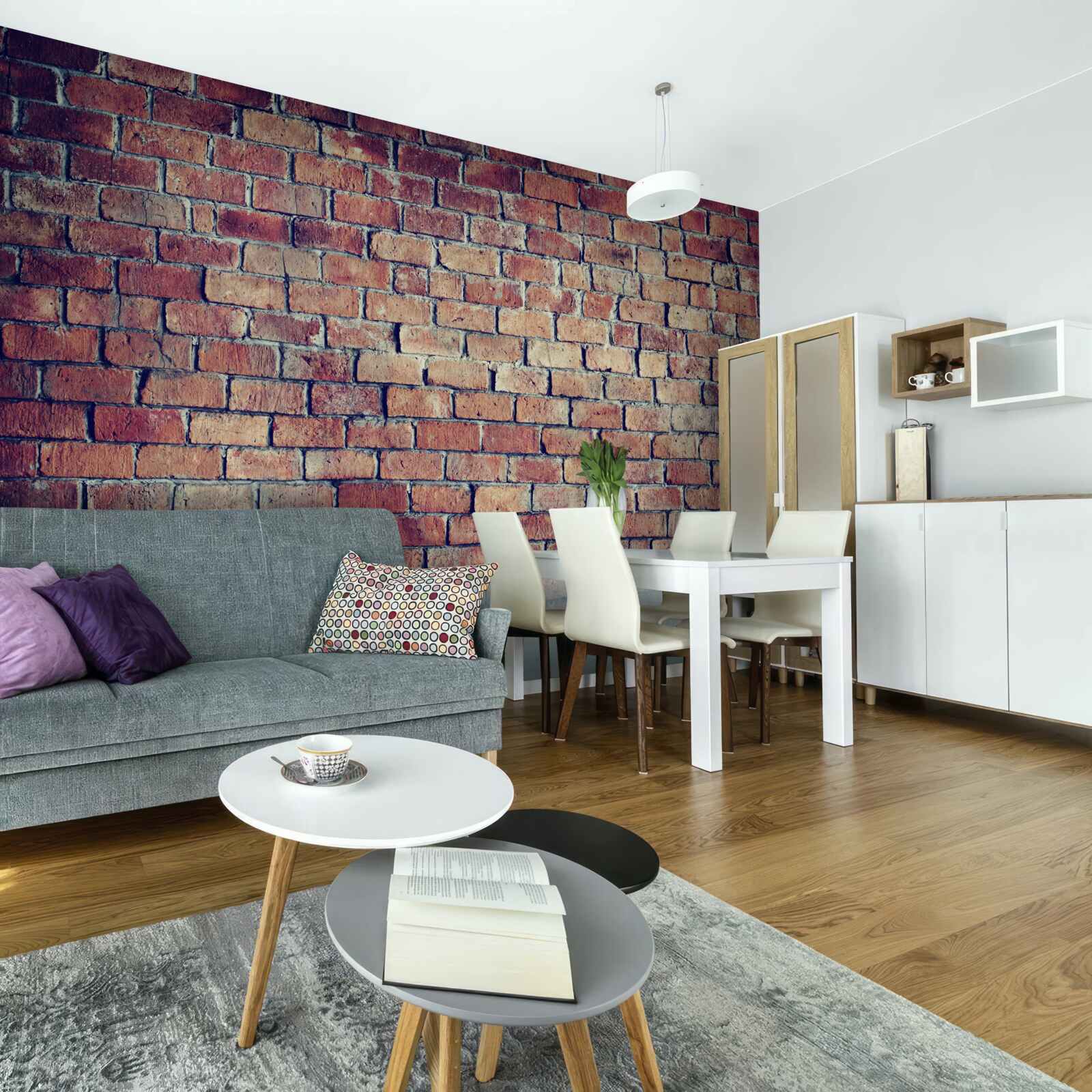 Papier peint Mur de briques rouges