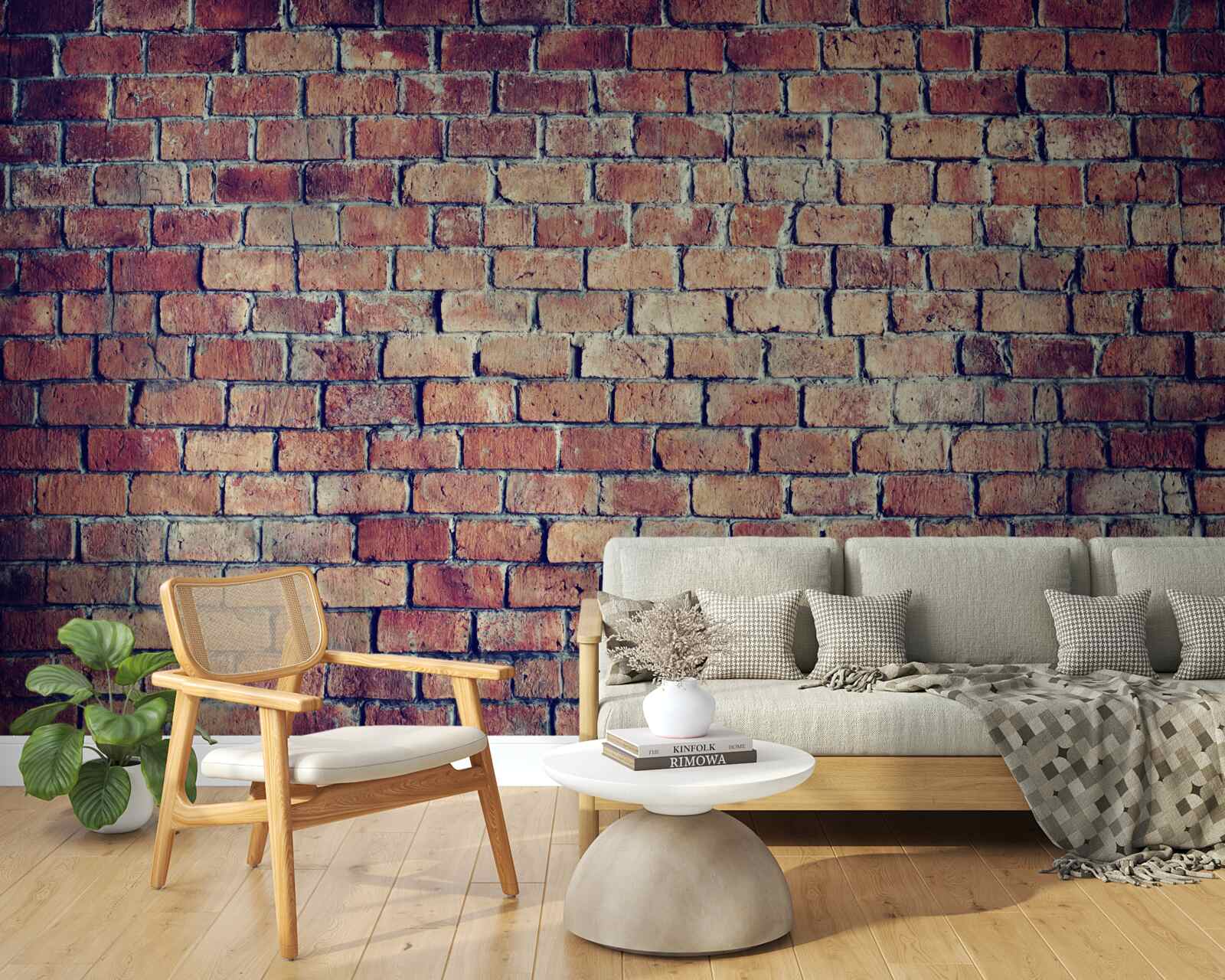 Papier peint Mur de briques rouges