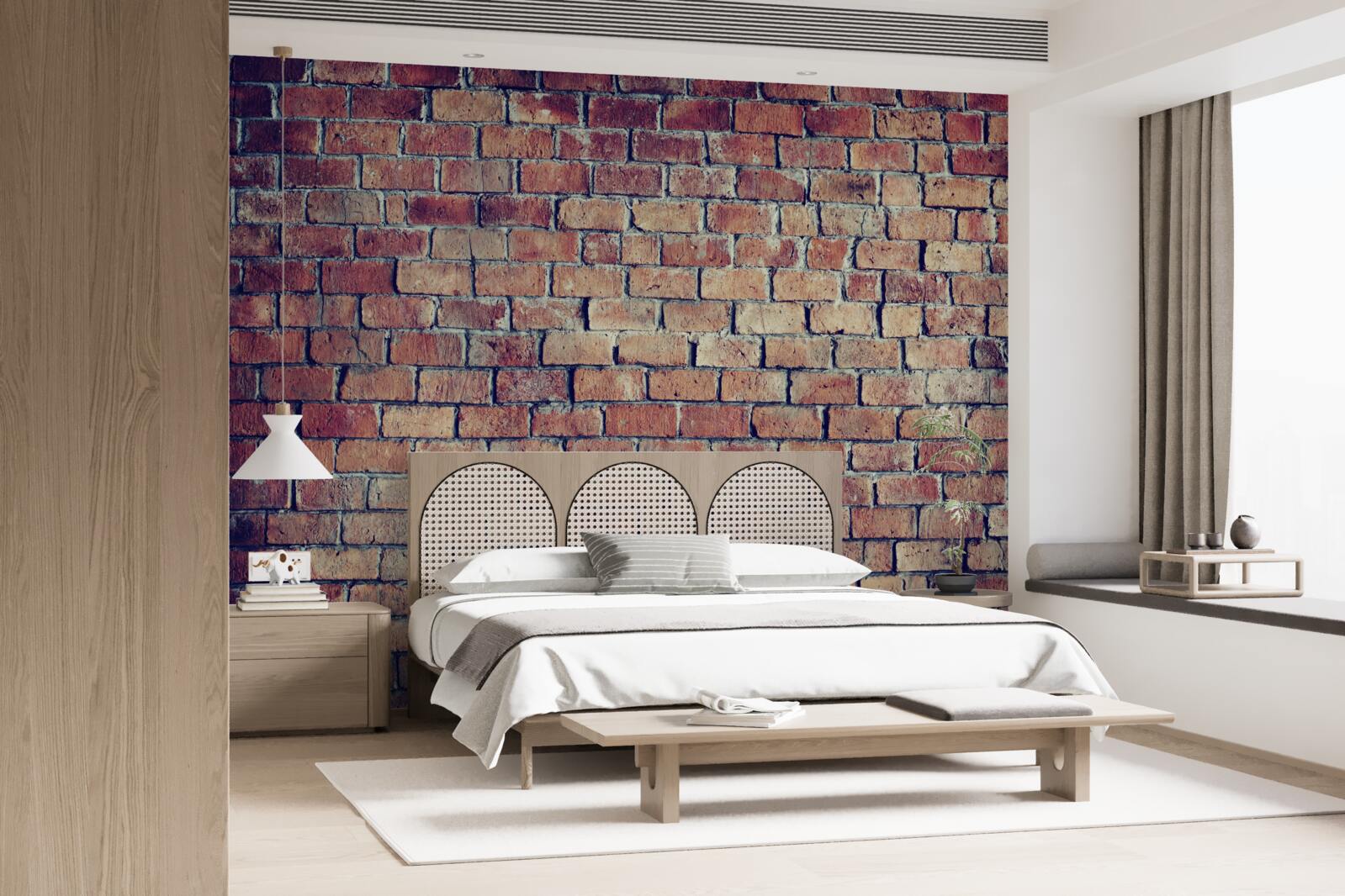 Papier peint Mur de briques rouges