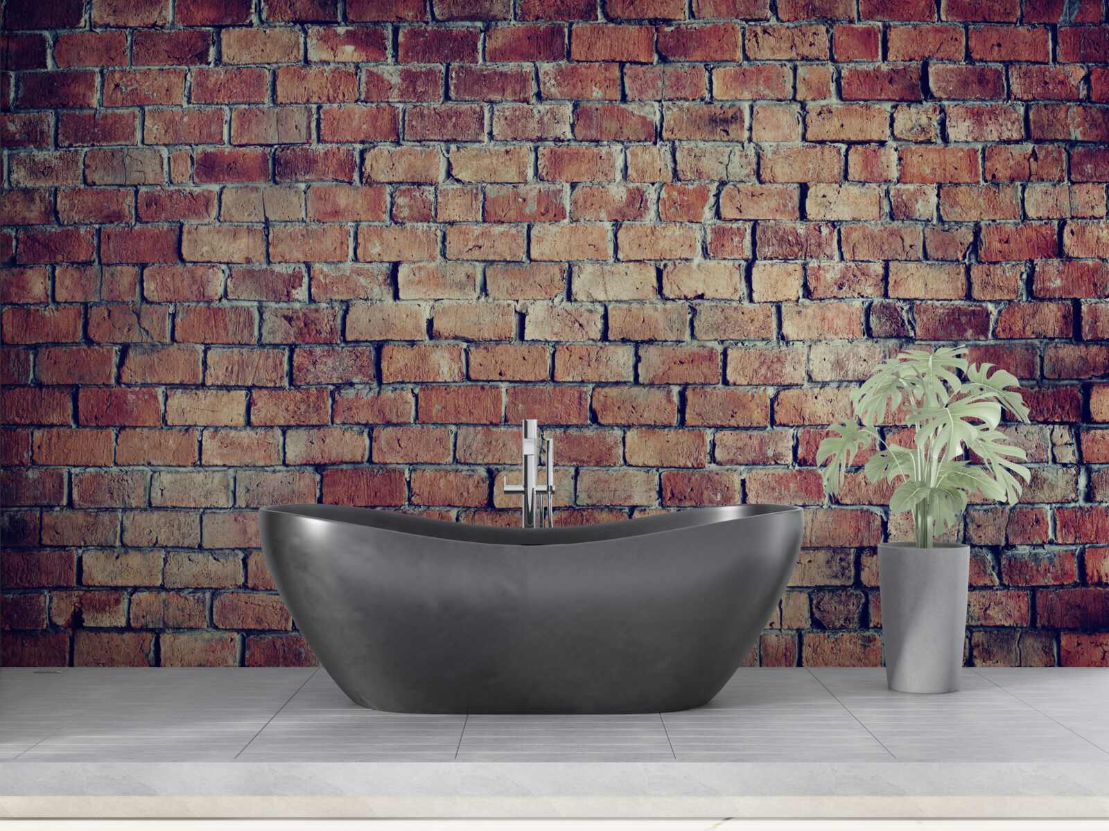 Papier peint Mur de briques rouges