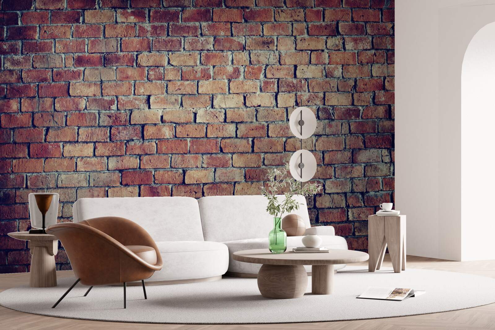 Papier peint Mur de briques rouges