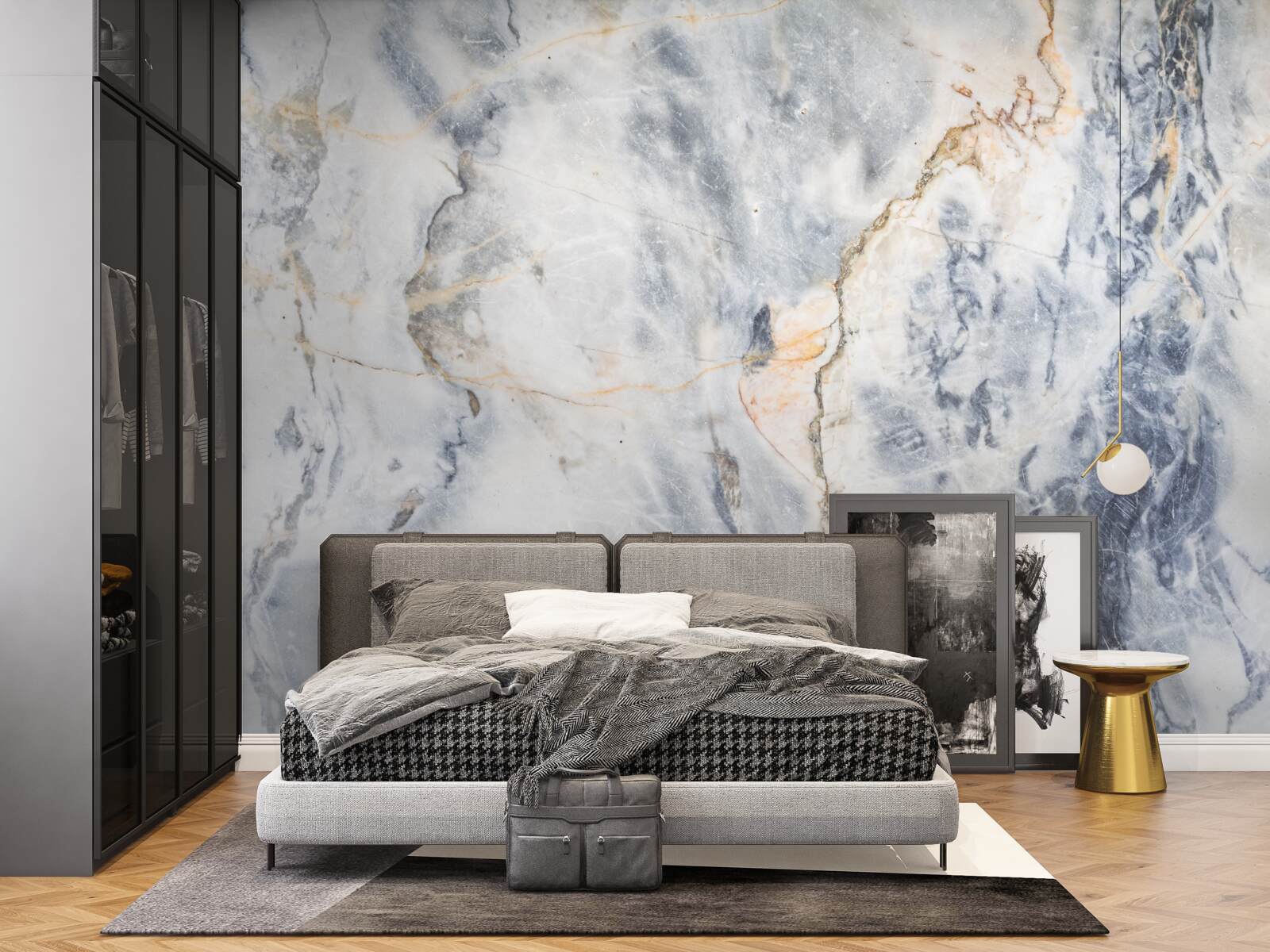 Papier peint placage de pierre liolite