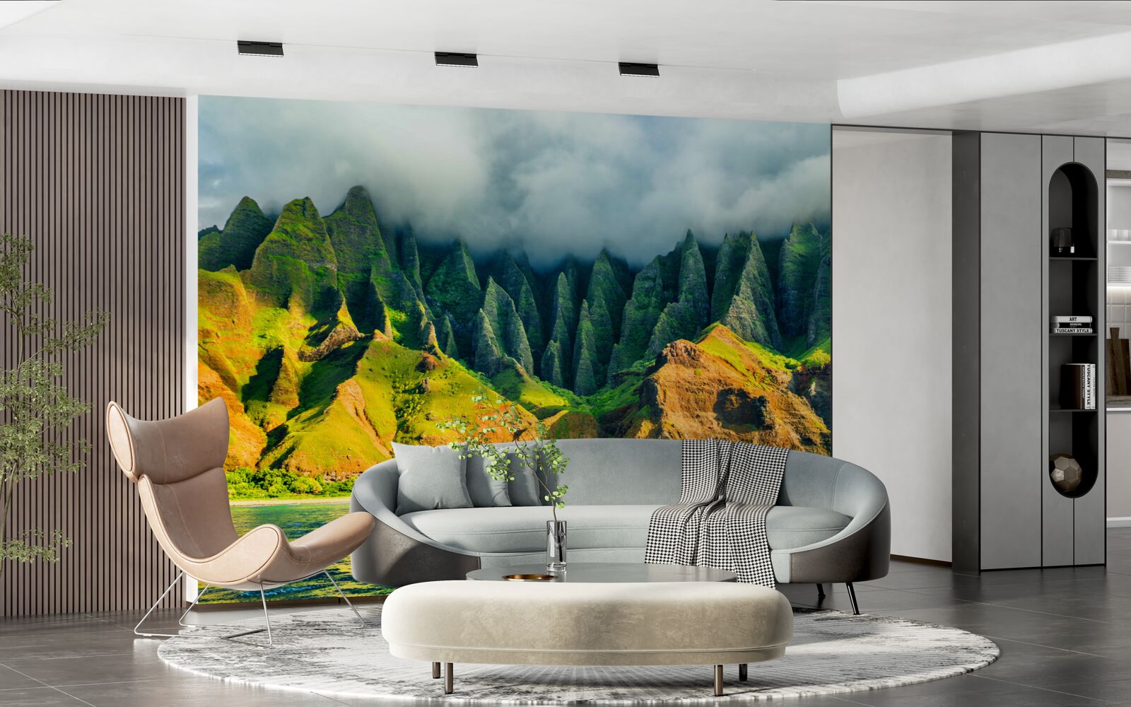 Papier peint les vues sur le lac de montagne sont pleines de couleurs