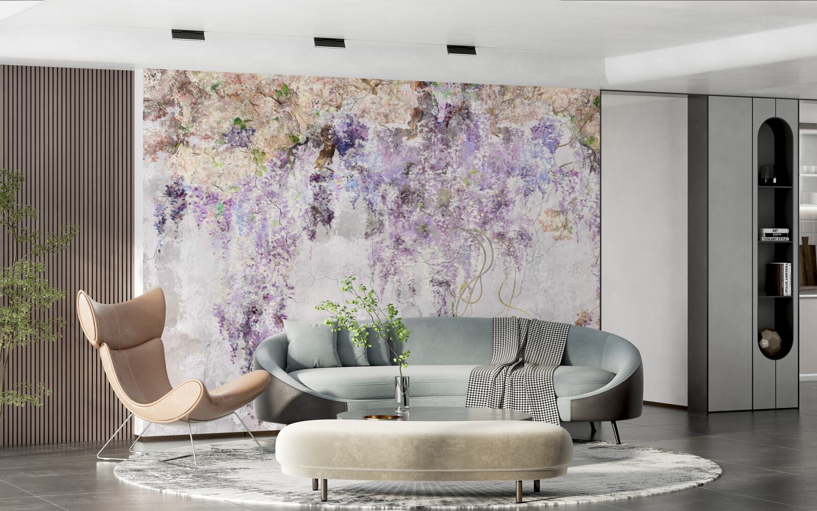 Papier peint les fleurs d'automne tombent