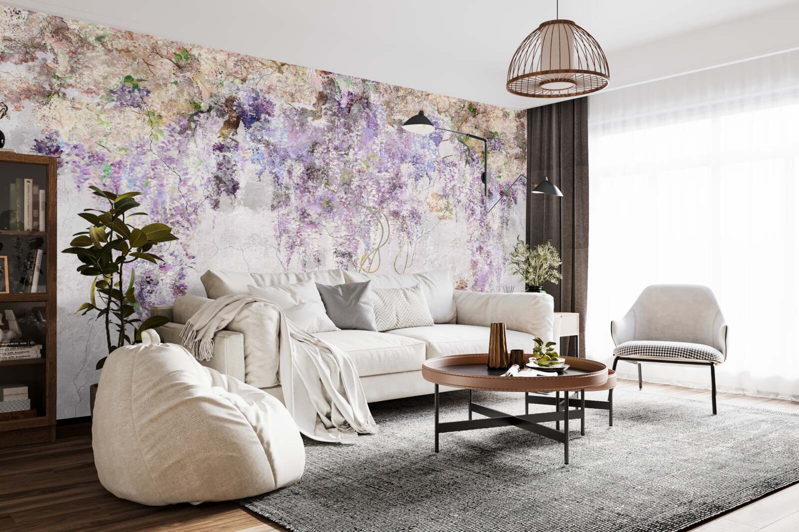 Papier peint les fleurs d'automne tombent