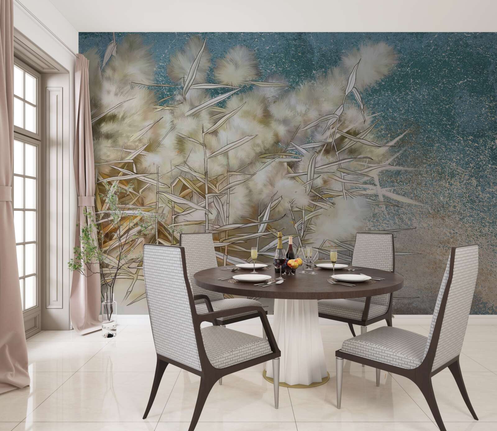 Papier peint industrie du coton blanc