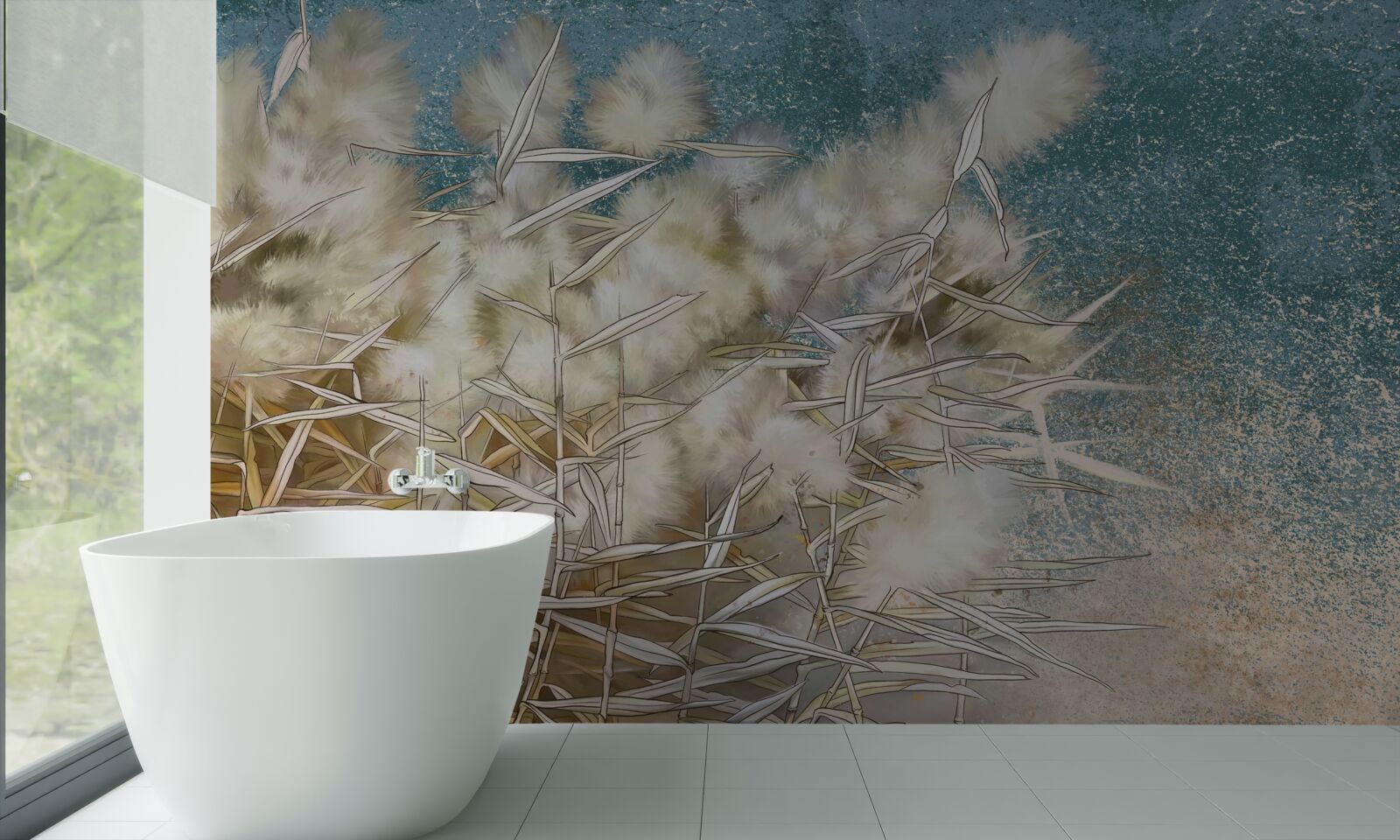 Papier peint industrie du coton blanc