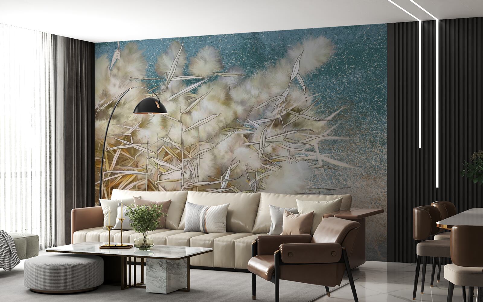 Papier peint industrie du coton blanc