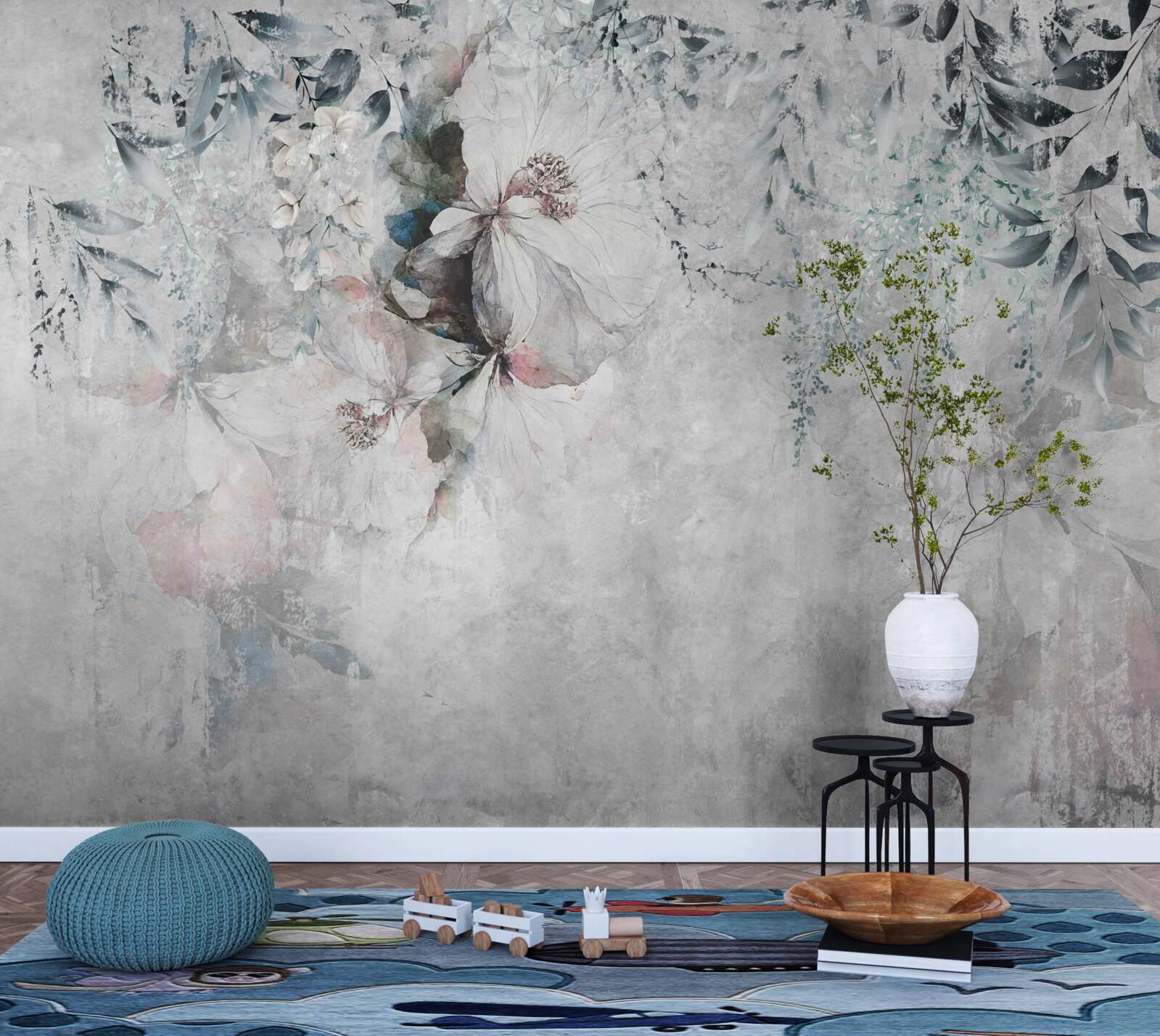 Papier peint les iris sont gris par rapport à la même teinte