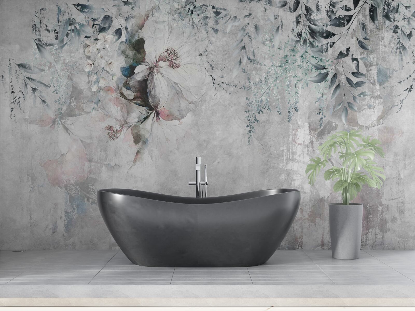 Papier peint les iris sont gris par rapport à la même teinte