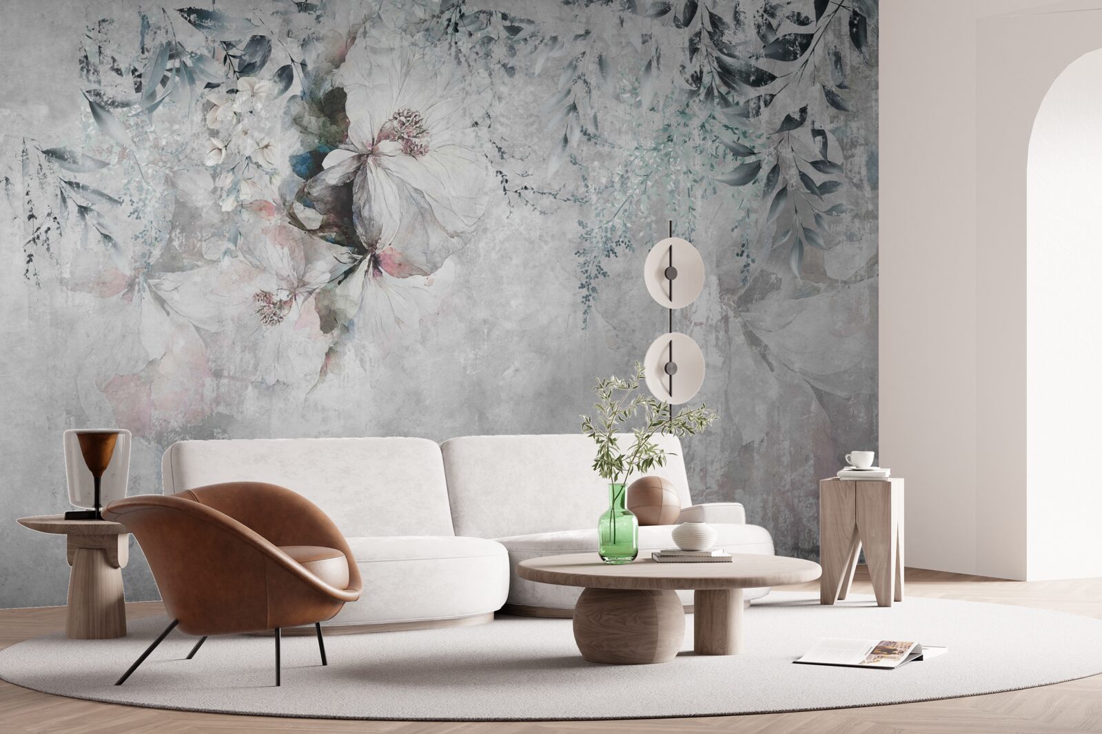 Papier peint les iris sont gris par rapport à la même teinte