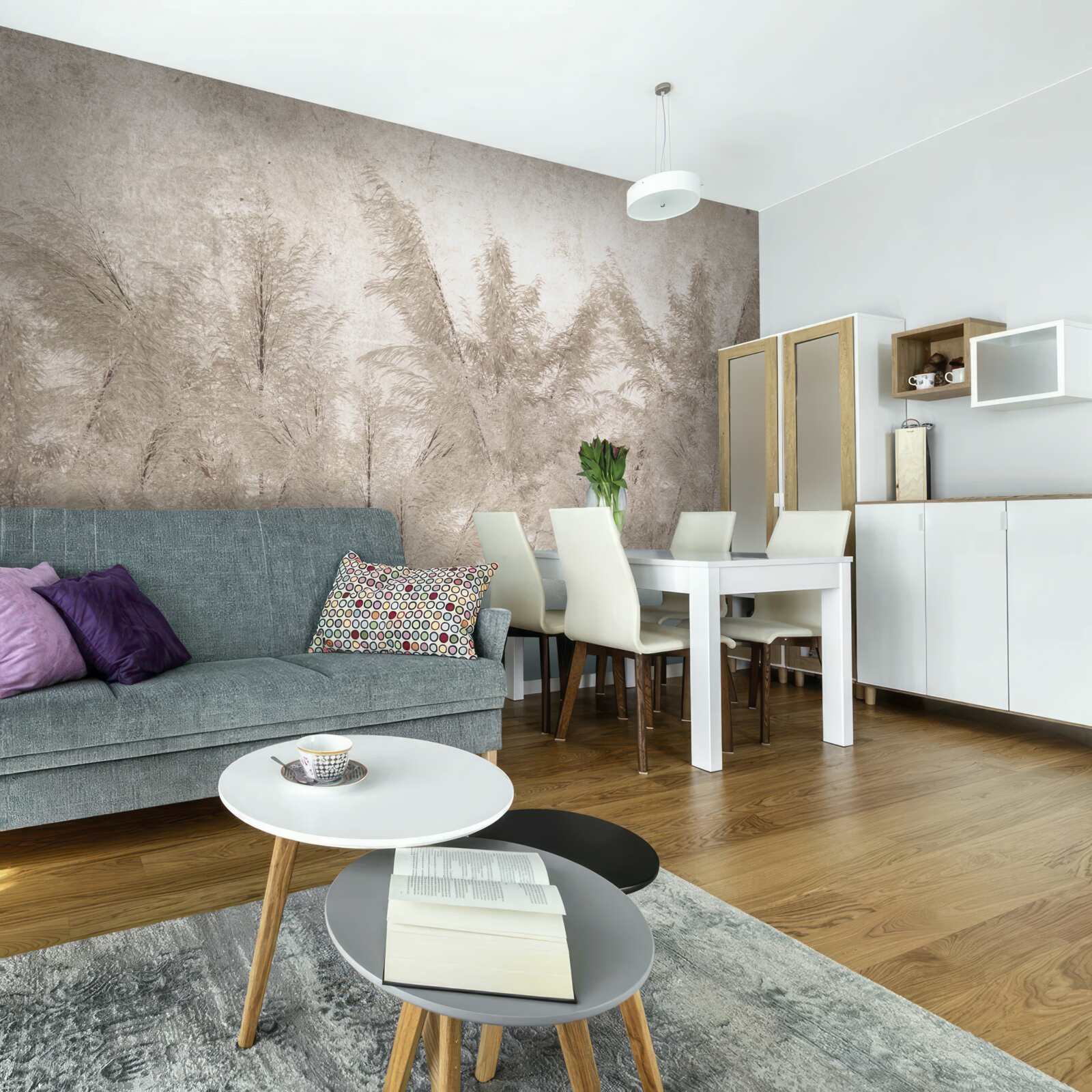 Papier peint matinée tropicale dans le brouillard